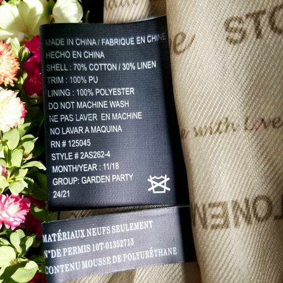 Stone Mountain Black Floral 70% Cotton Purse Shoulder Bag 12240 - Picture 8 of 9